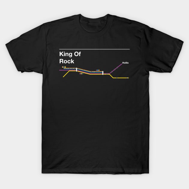 King of Rock Subway Map T-Shirt by GMay